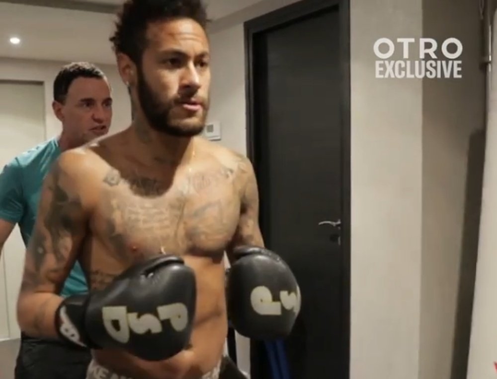 Neymar tem treino especial com movimentos de boxe. Instagram neymarjrsiteoficial