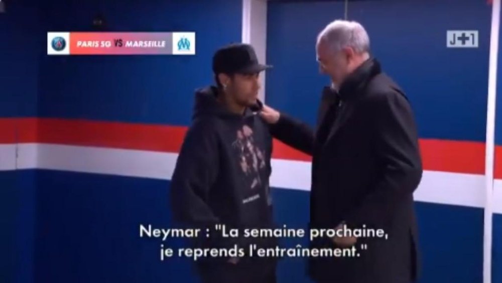 Neymar, muito perto de um retorno. Captura/J+1