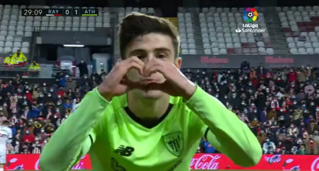 Nico Serrano, el 'otro' Nico que ya golea con el Athletic. Captura/LaLiga