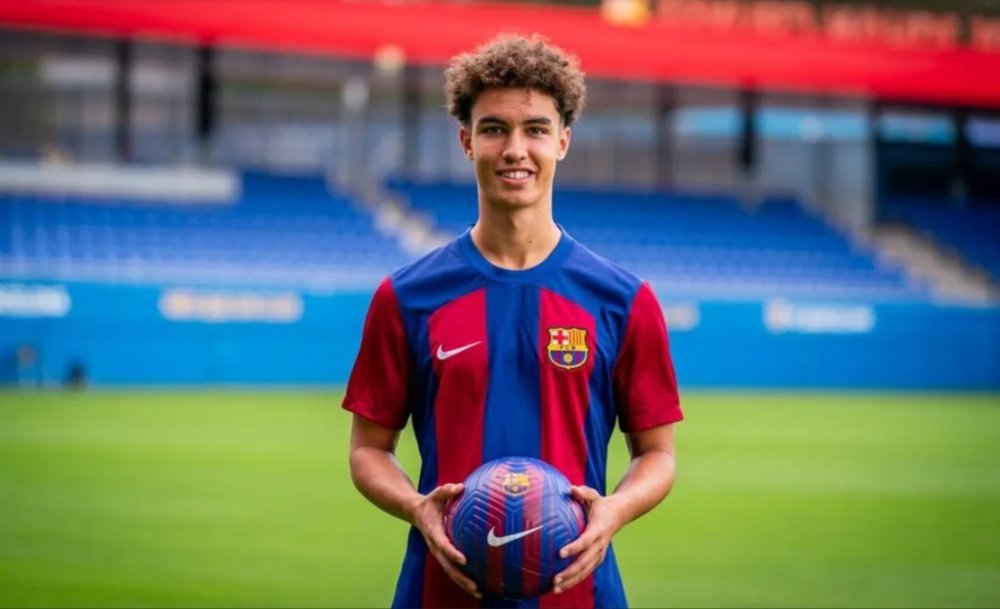 Noah Darvich is Barca's newest signing. Screenshot/FCBarcelona