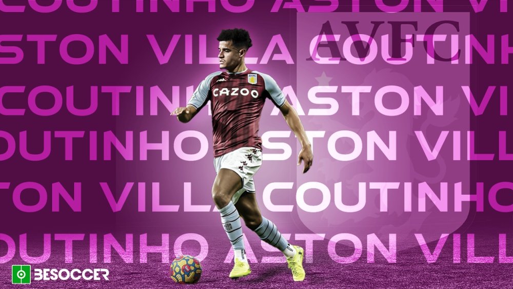 Coutinho é o mais novo jogador do Aston Villa. BeSoccer
