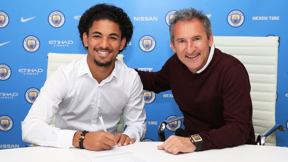 New Manchester City signing Douglas Luiz. Twitter/ManchesterCity