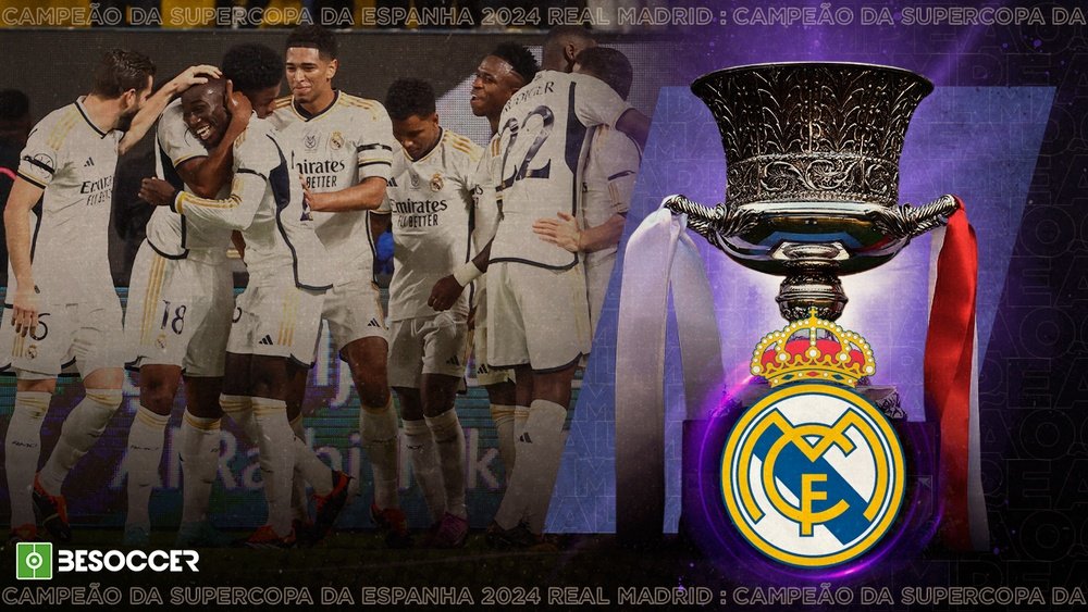 O Real Madrid é campeão da Supercopa da Espanha 2024! O Real Madrid é campeão da Supercopa da Espanha 2024!