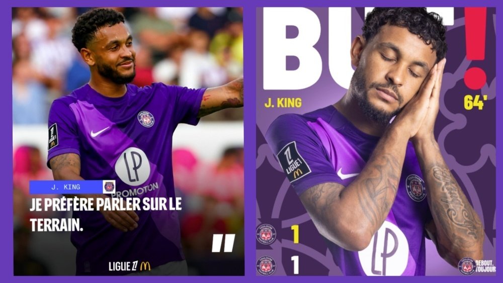 O retorno do rei, Joshua King. Captura @ToulouseFC/@Ligue1