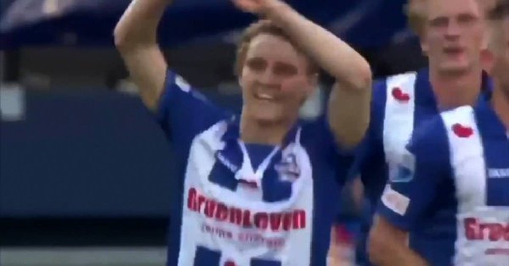 Odegaard a marqué son premier but avec Heerenveen. Twitter