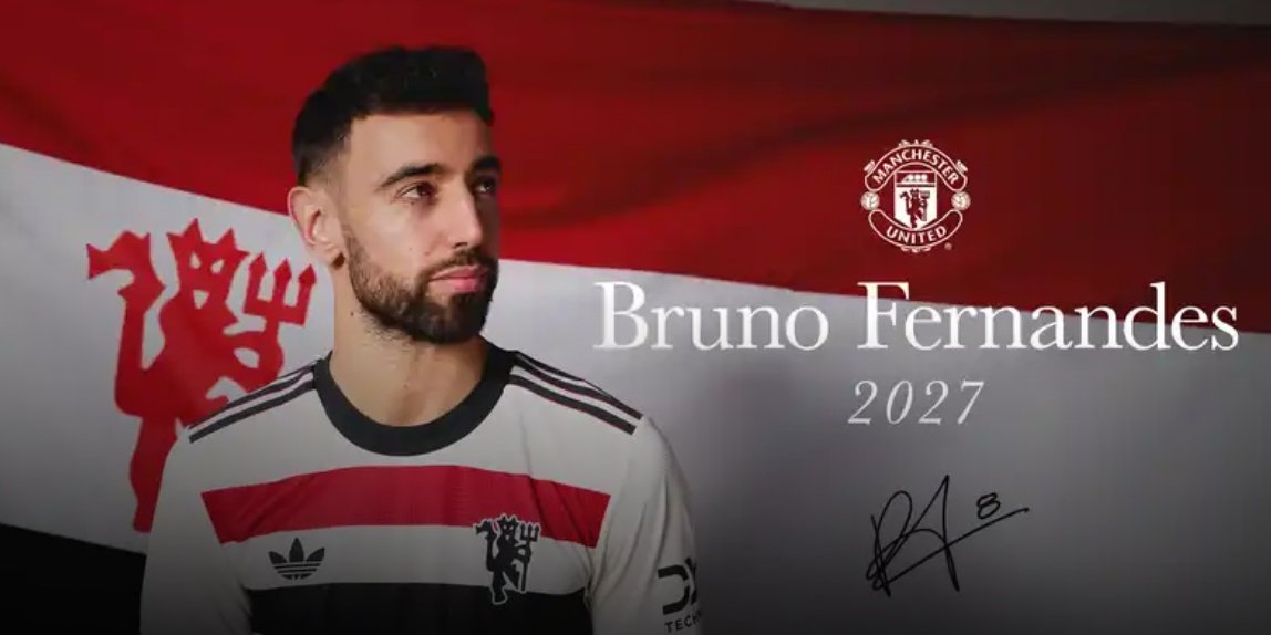 Bruno Fernandes rinnova con i 'red devils' fino al 2027. AFP