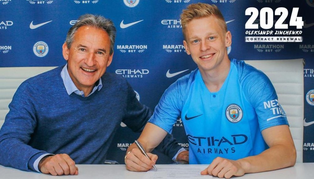 Zinchenko has signed a new deal at Manchester City until 2024. ManCity