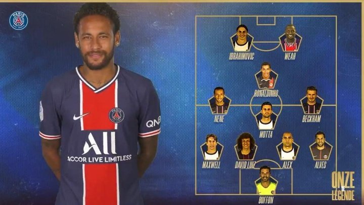 Neymar escolhe o XI ideal da história do PSG