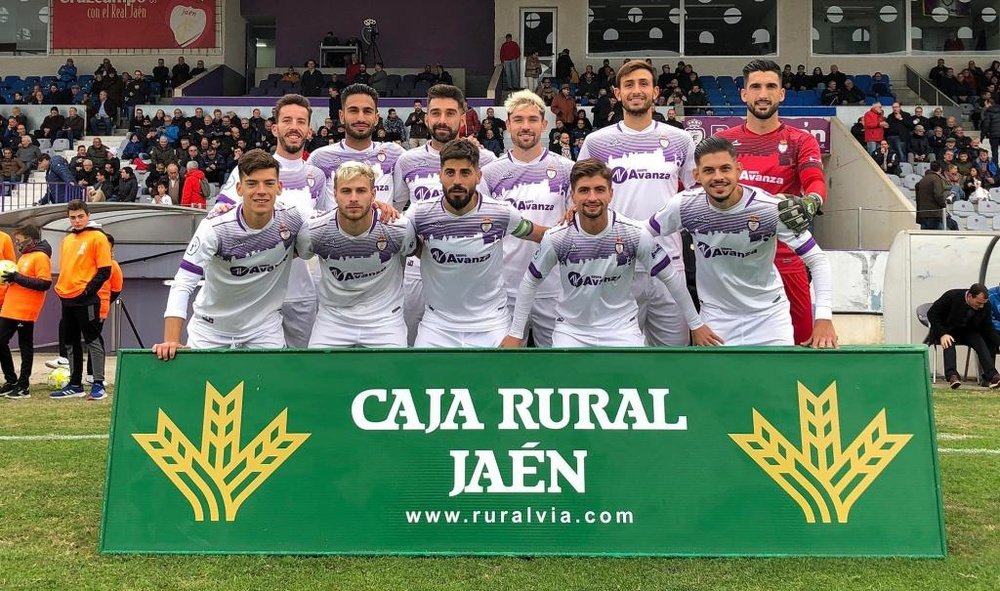 El Real Jaén hizo sus dos goles en la primera parte. Twitter/RealJaén