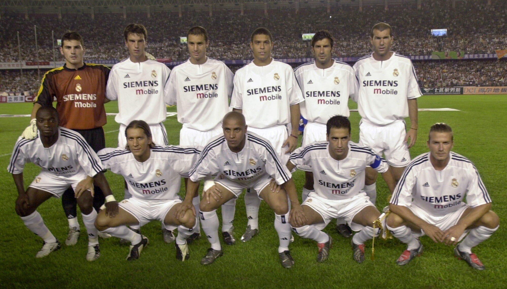 Le onze type du Real Madrid des Galactiques. EFE