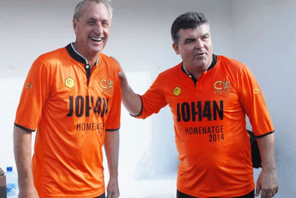 Cruyff y Onésimo coincidieron en el Barcelona por decisión del holandés. Ajuntament de Sitges