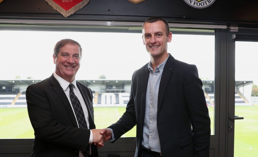 Oran Kearney was named St Mirren manager. Twitter/saintmirrenfc