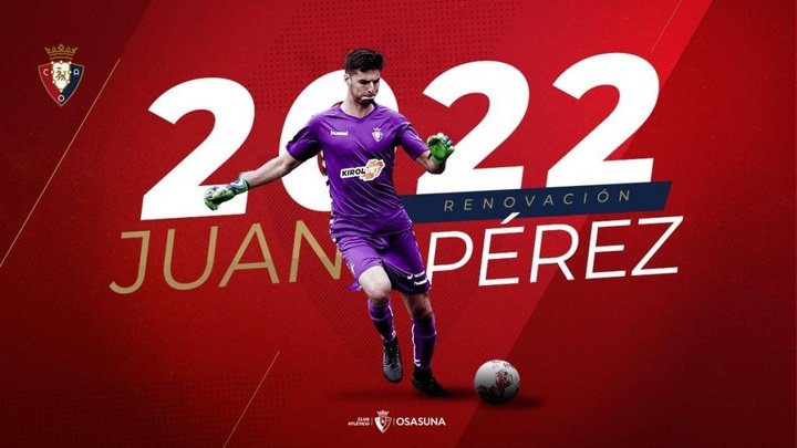 Osasuna anuncia la renovación de Juan Pérez hasta 2022