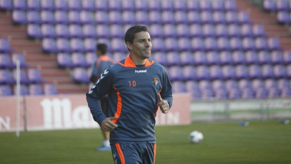 Óscar entrenando con el Valladolid. Realvalladolid