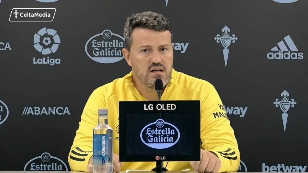 Óscar García lamentó el penalti pitado. Captura/RCCelta