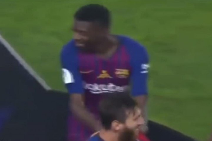 Messi offre la Supercoupe à Dembélé... et ce dernier la refuse