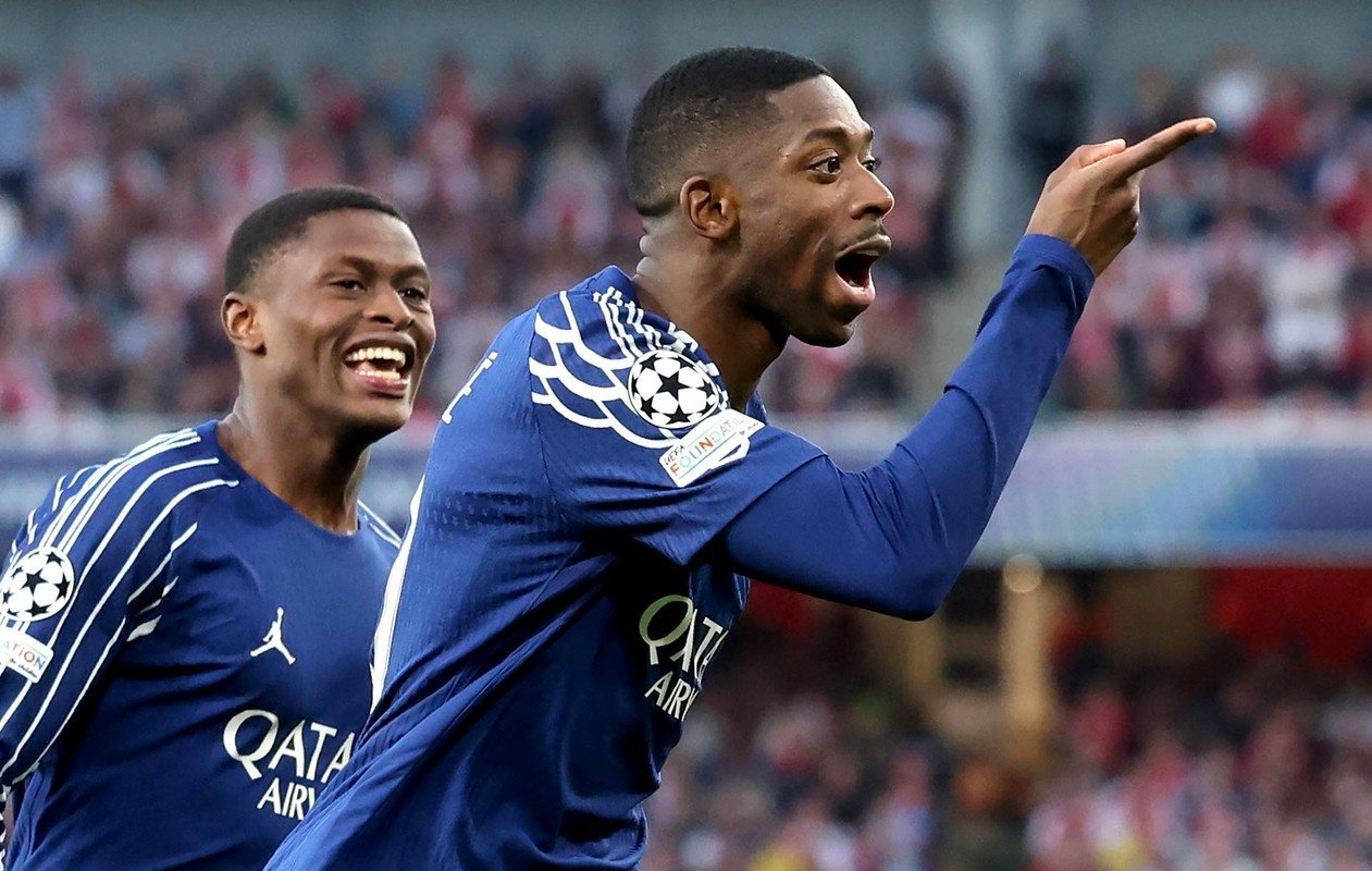 Dembélé brilha e PSG bate o Arsenal
