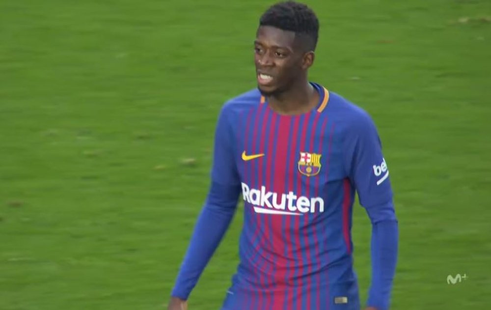 Dia mau para Dembélé. Captura/Movistar