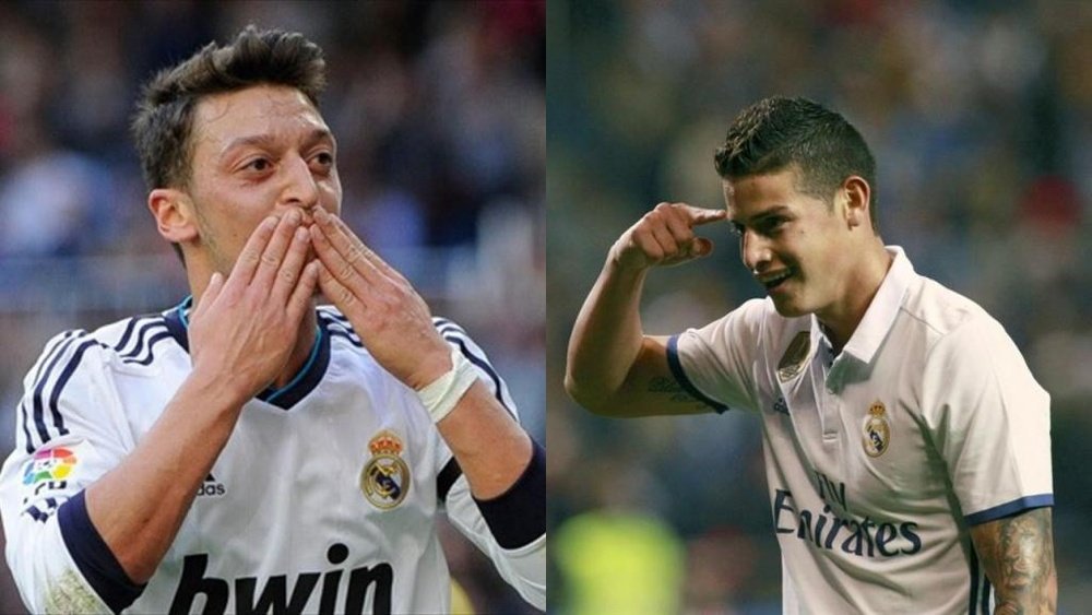 Özil y James son dos de los fichajes 'mundiales' más destacados de Florentino. EFE