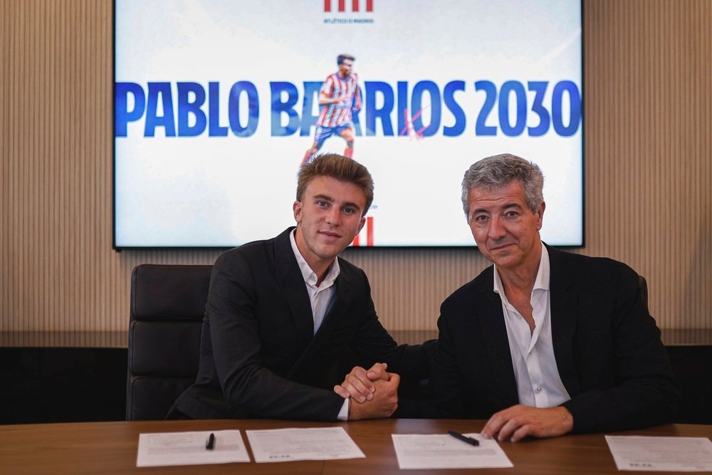 Atletico announced the renewal of Pablo Barrios until 2030. Atleti