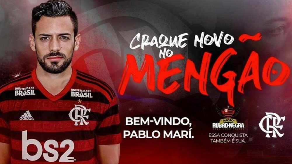 Flamengo contrata zagueiro espanhol. Twitter/Flamengo