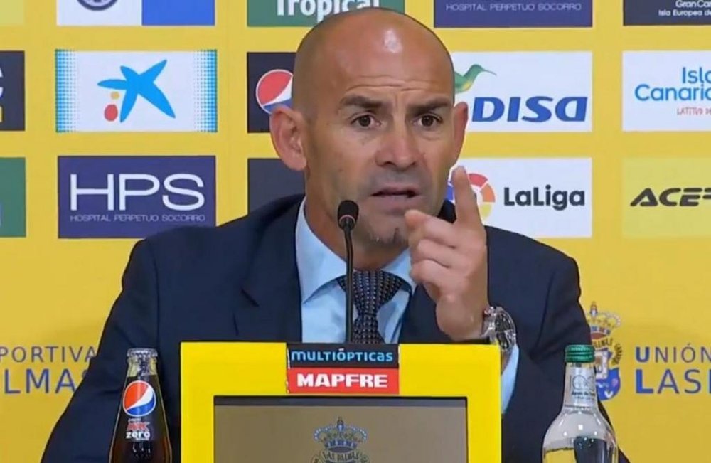 El entrenador de Las Palmas respondió de manera bastante intensa a un periodista. EFE