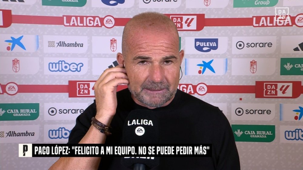 Paco López habló tras el empate. Captura/DAZN