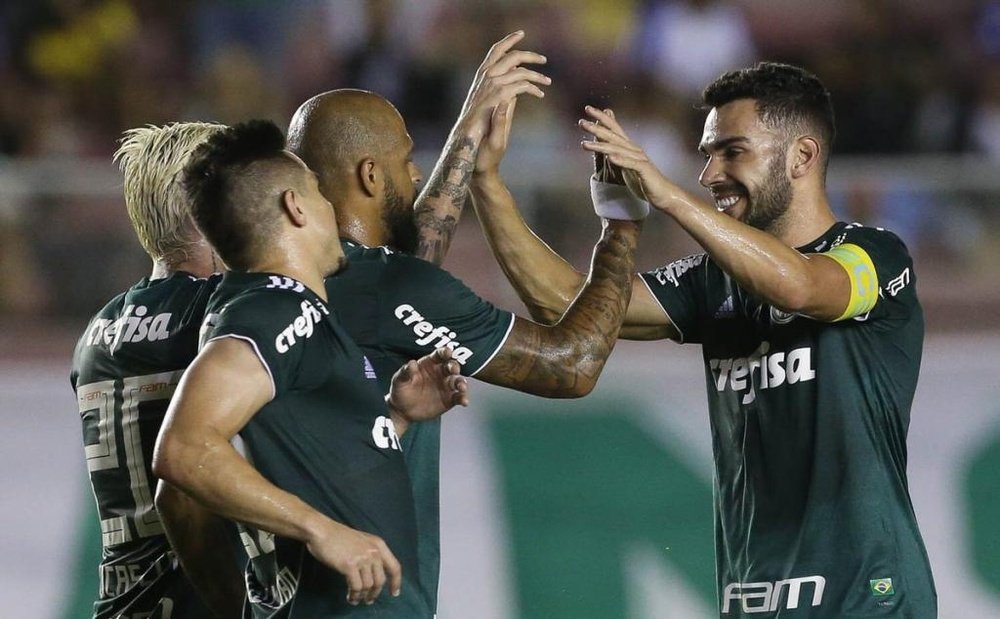 Palmeiras busca empate contra o Godoy Cruz na Argentina. Twitter @_felipemelo_
