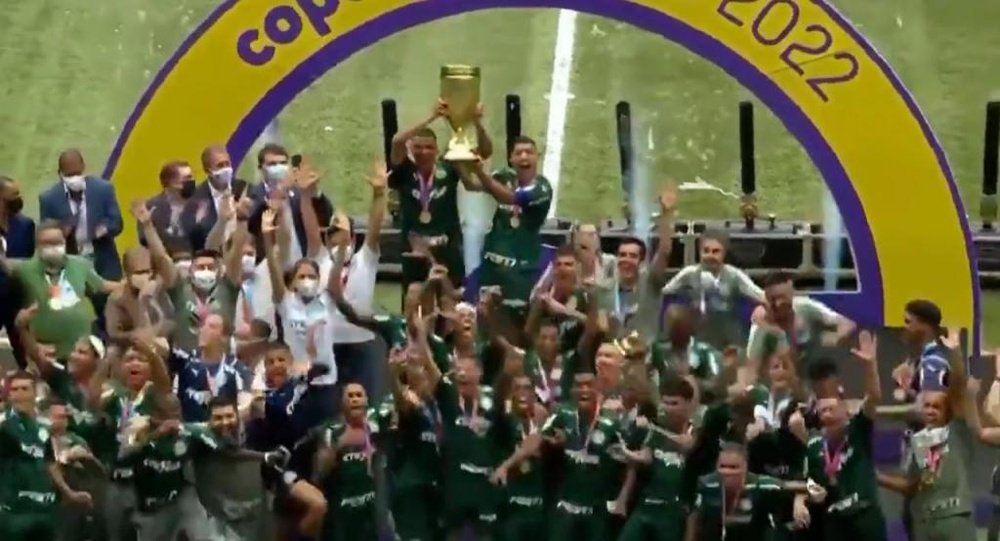 Palmeiras é campeão da Copa São Paulo de Futebol Junior 2022. Captura Sportv