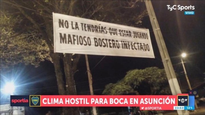 El ambiente hostil que se encontró Boca en Asunción