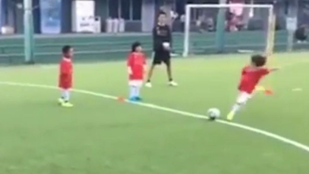 Iniesta's son. Screenshot/AndresIniesta