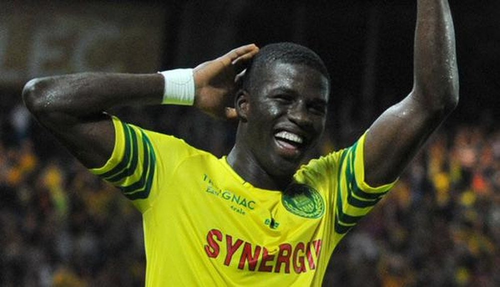 Papy Djilobodji, celebrating a goal for Nantes. Twitter