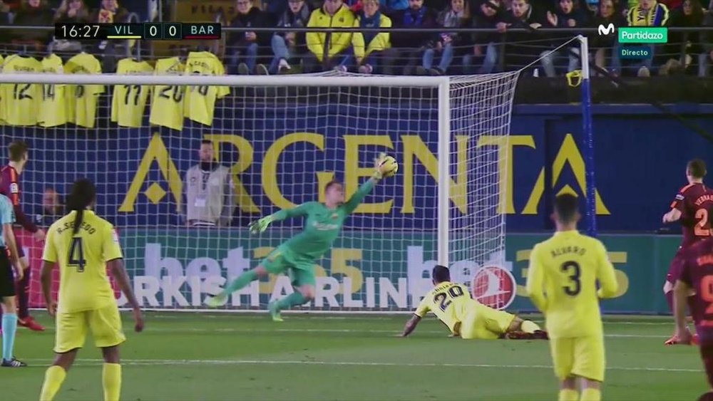 Paradón de Ter Stegen. Captura/Movistar