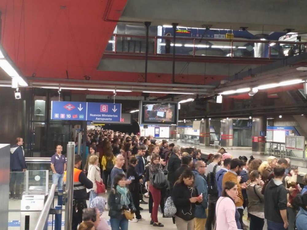 Habrá huelga en el Metro de Madrid antes de la final. Twitter/SCMMetro