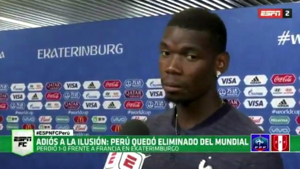 Pogba can speak Spanish. Captura/ESPN