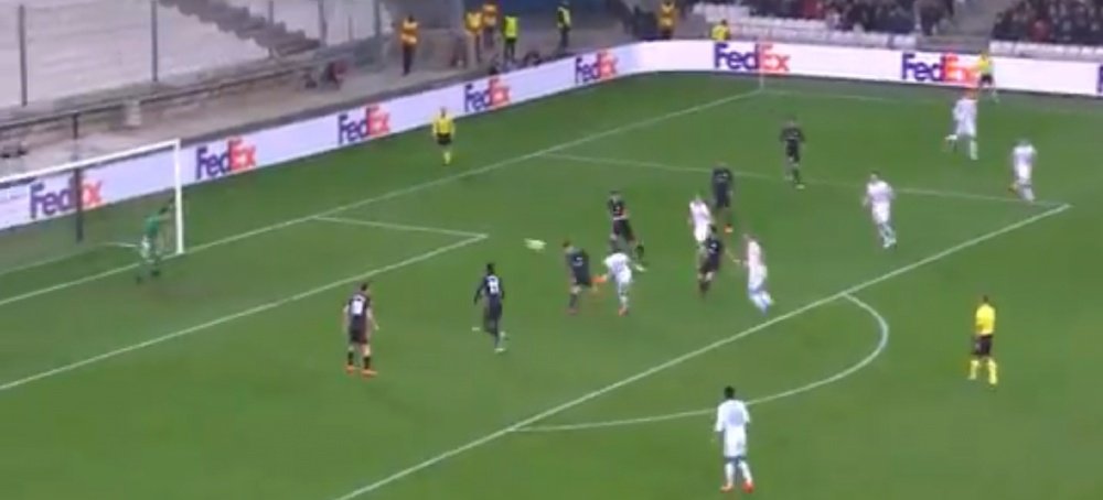 Payet struck to make it 2-0 to Marseille in the Europa League. Twitter