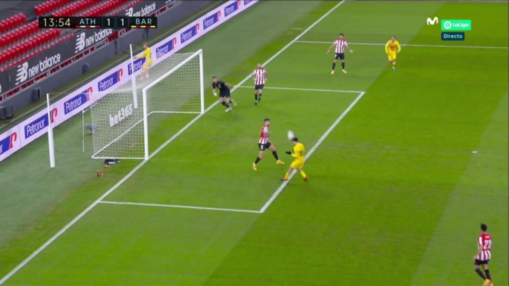 Pedri igualó en San Mamés ante el Athletic