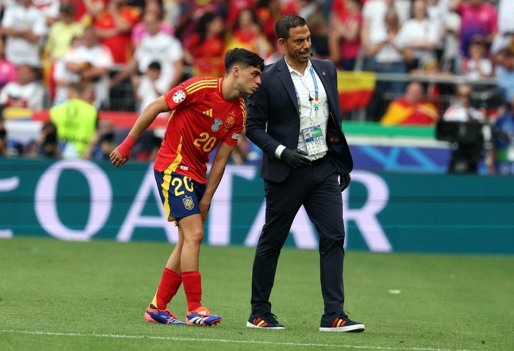 Pedri won't be able to play in the Euro 2024 semi-final against France. EFE