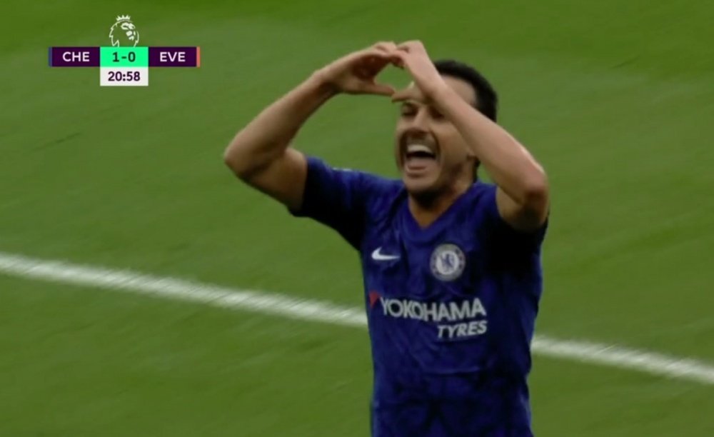 Pedro was back scoring. Screenshot/DAZN