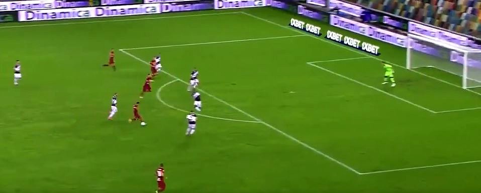 O primeiro gol de Pedro pela Roma