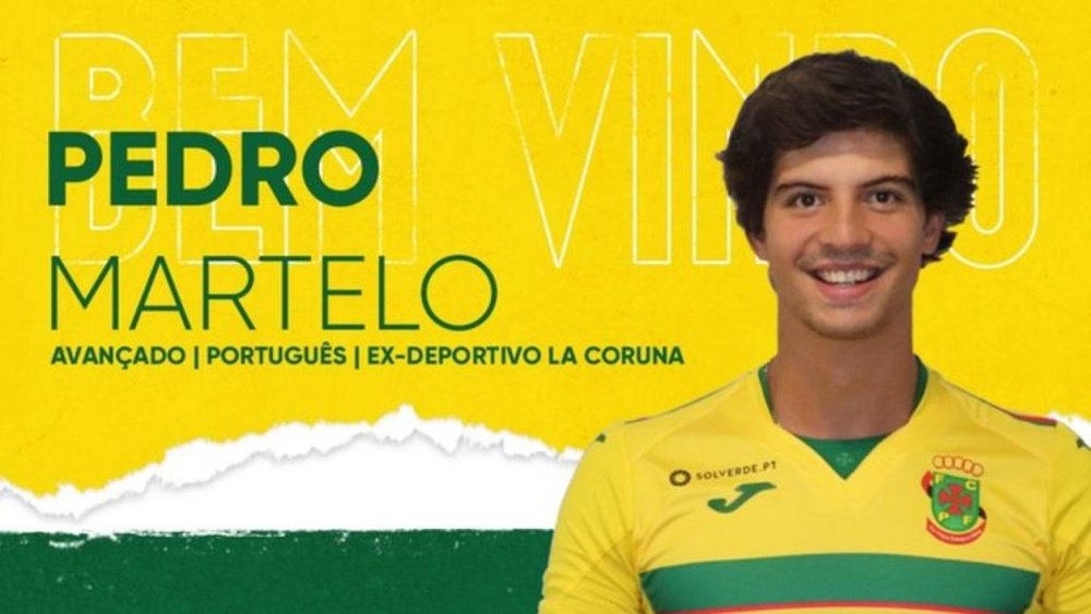 Pedro Martelo, nuevo jugador del Paços de Ferreira. Twitter/fcpf