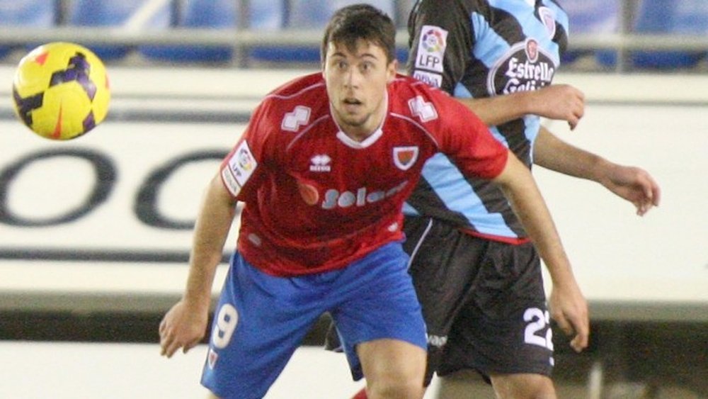 Pedro Martín, en un partido del Numancia de Soria en Segunda División. LaLiga