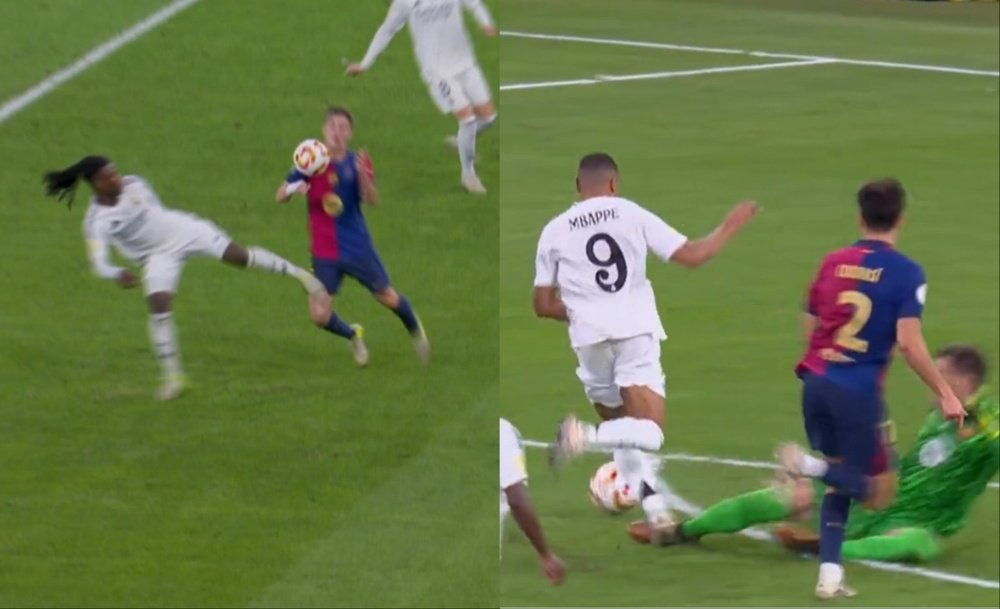 Les deux actions de la finale pour lesquelles la VAR a été nécessaire. Captures/Movistar