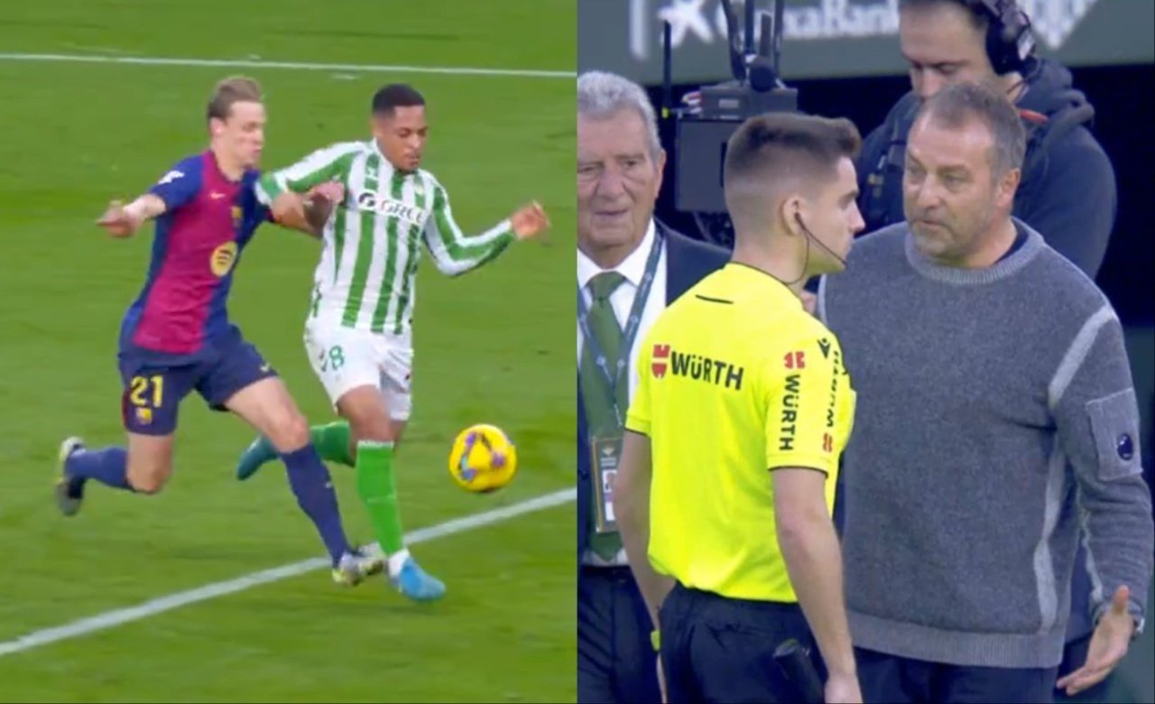 De Jong tardó 6' en cometer penalti, Flick fue expulsado y Ferran salió al rescate