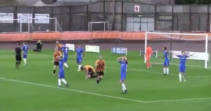 The most bizarre way to concede a penalty which is quickly going viral