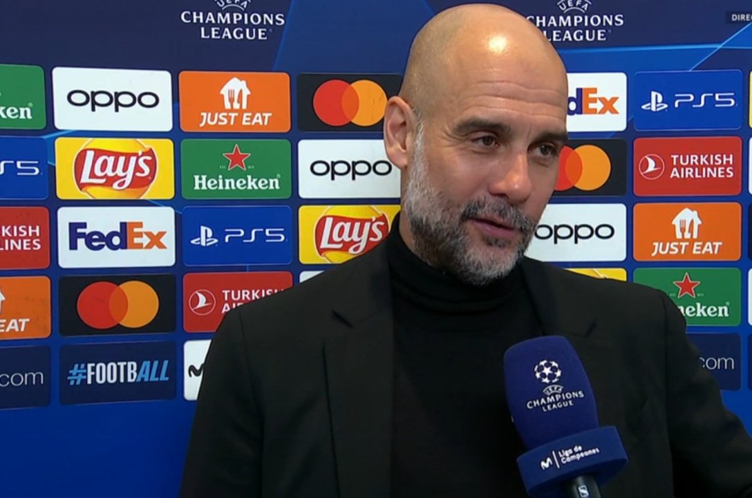 Pep Guardiola addressed his side's draw against Real Madrid. Screenshot/MovistarLigadeCampeones