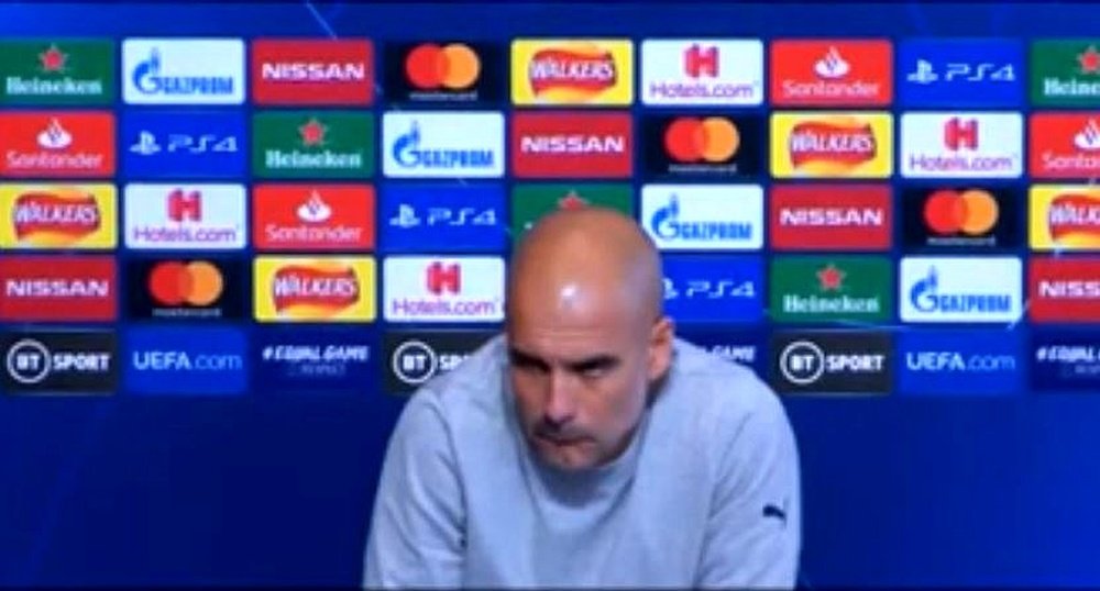 A journalist teased Pep Guardiola about the Champions League yet again. Screenshot/Youtube