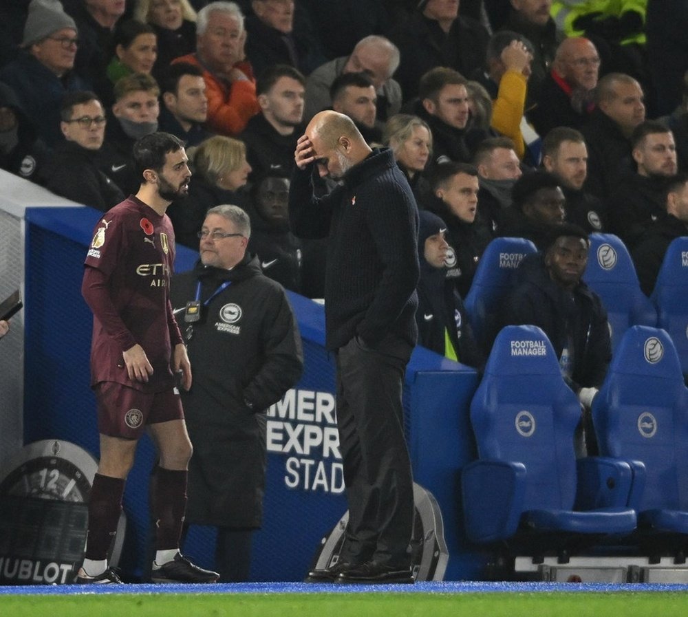 Guardiola suffered four consecutive defeats for the first time in his managerial career. AFP