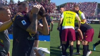 Perotti falló un penalti y se lamentó profundamente. Capturas/MovistarLigadeCampeones