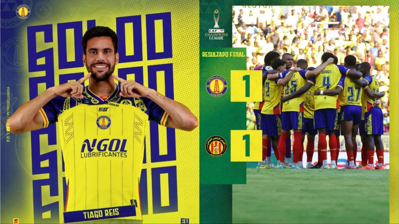 Neste sábado, Petro de Luanda e ES Tunis empataram em 1 a 1 pela CAF Champions League. Tiago Reis abriu o placar para os anfitriões aos 49 minutos, no Estádio 11 de Novembro. Aboubacar Diakité igualou dramaticamente aos 89 minutos, frustrando o Petro na liderança do Grupo D.